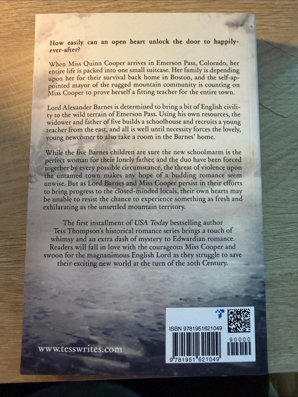 The School Mistress by Tess Thompson - Navy Blue Cover